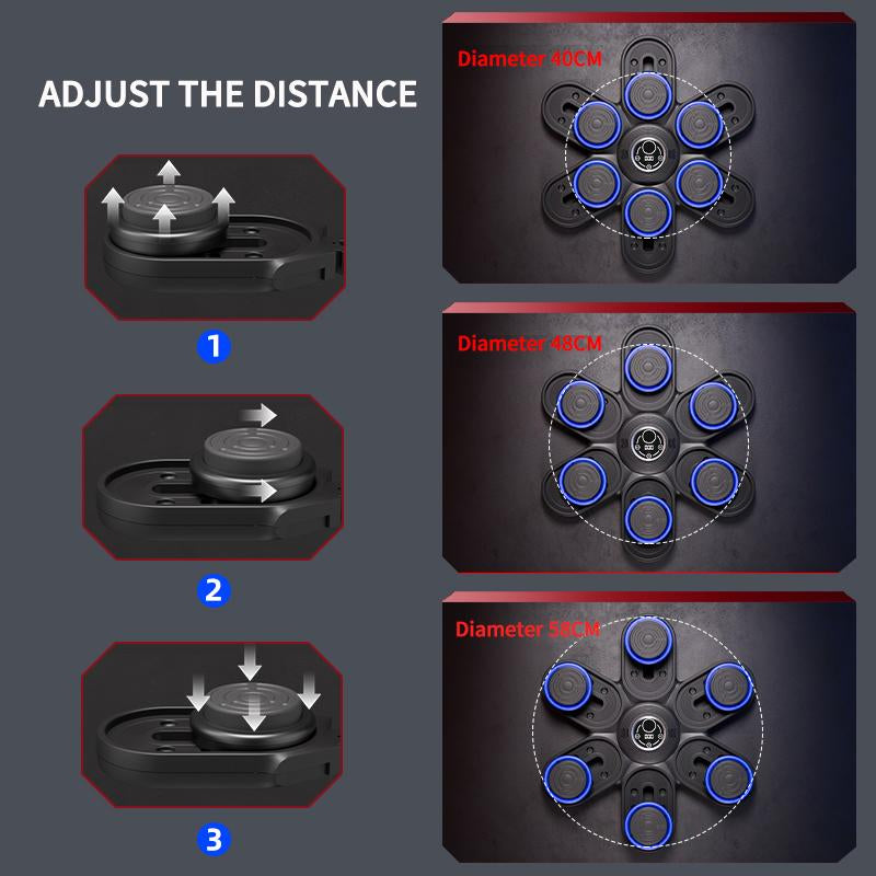 2026 Bluetooth Music Boxing Wall Machine for Adults & Kids with 3 Distance, 9 Modes & 9 Speed Settings Large Size Smart Wall-Mounted Electronic Trainer for Home Gym Fitness Training